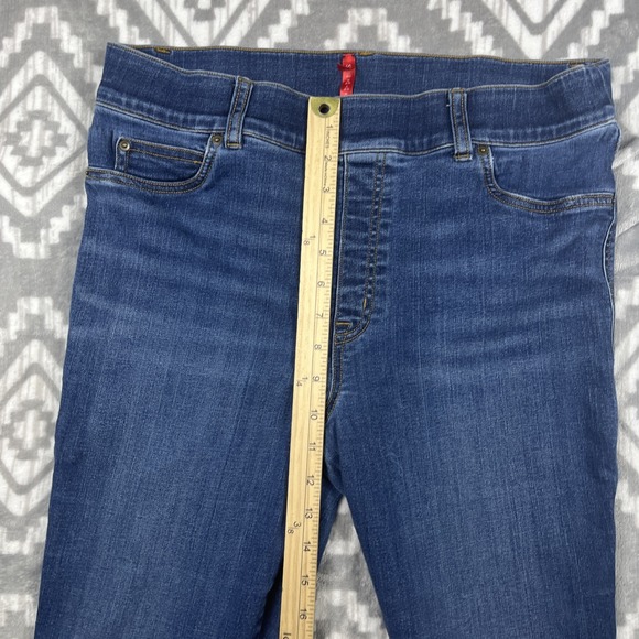 Spanx Flare Jeans Womens XL Regular Midnight Shade Stretch Denim Slimming - Picture 8 of 14